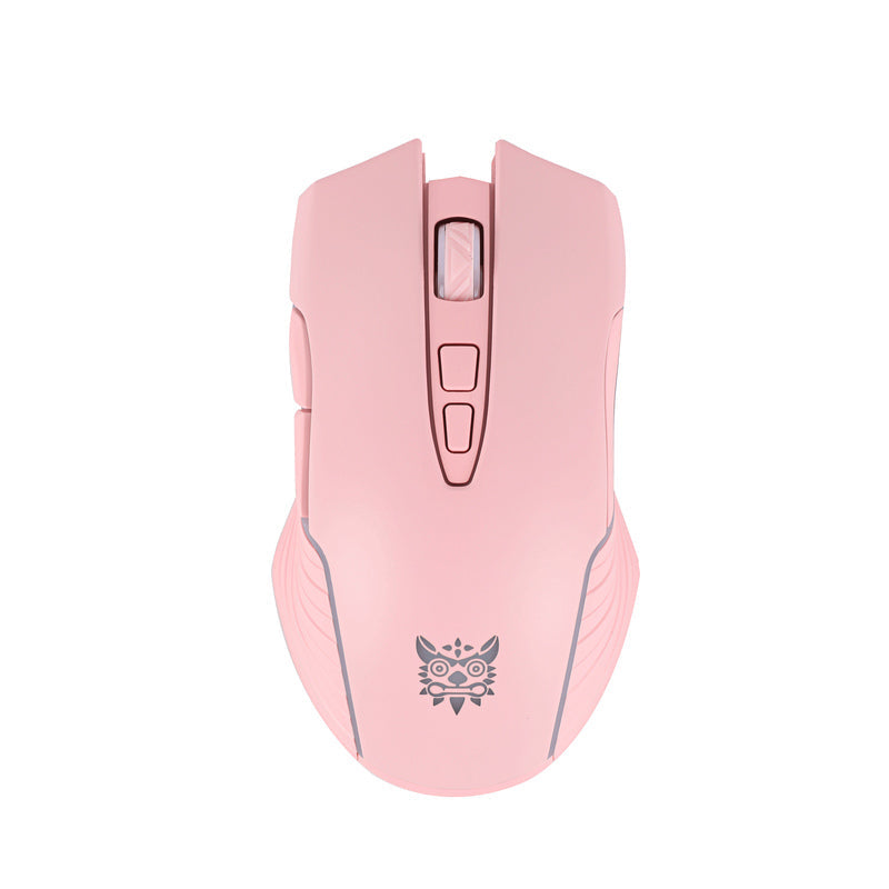 Cute Pink Wired RGB Gaming Mouse