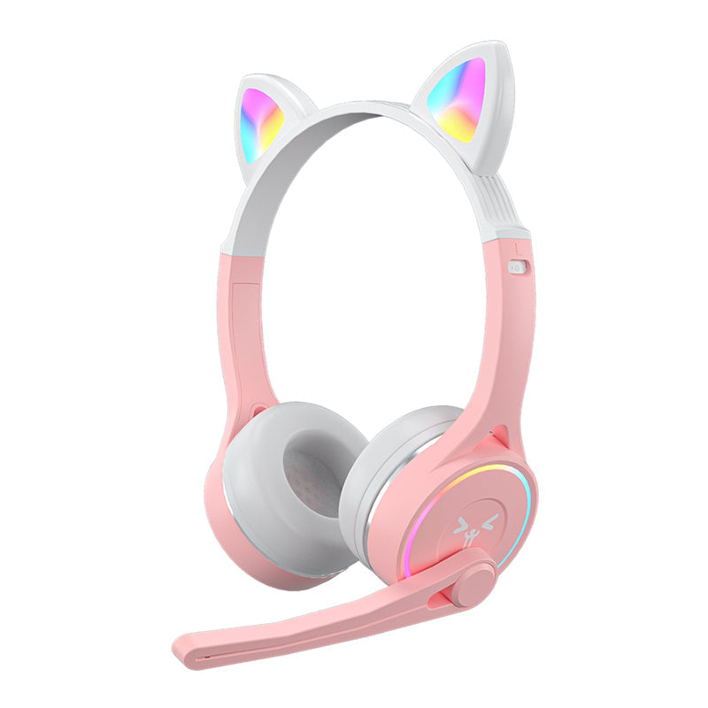 Kids Wireless Cat Ear LED Headset