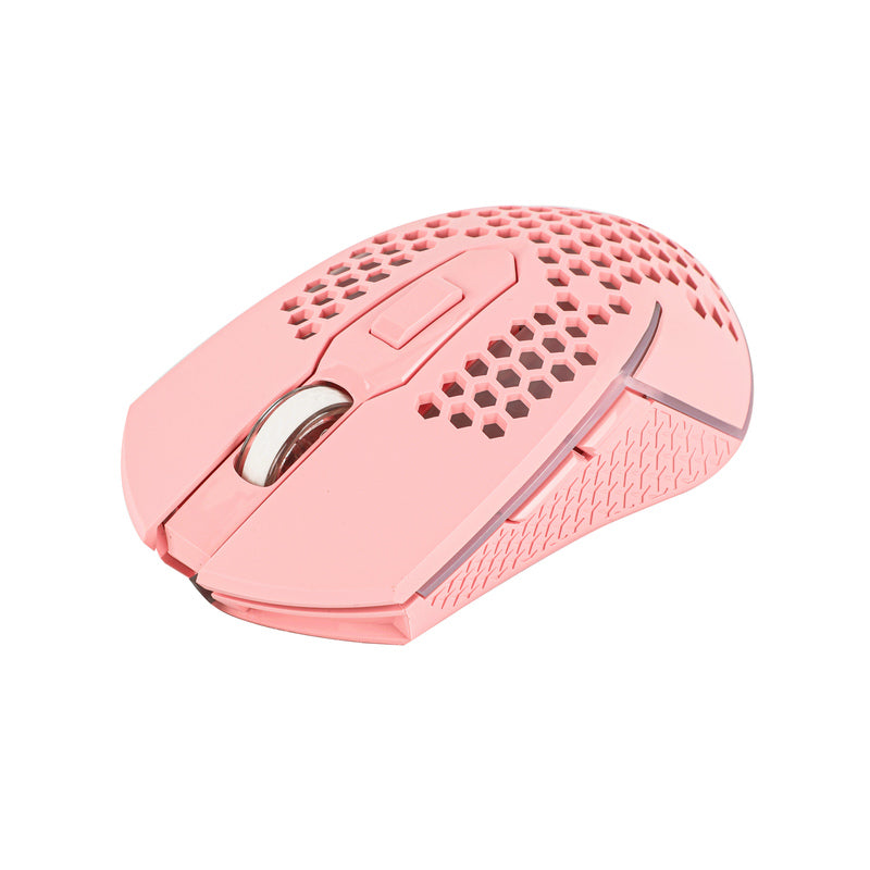 Lightweight RGB Wired Pink Gaming Mouse