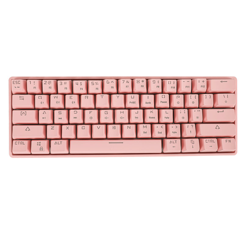 61-Key Bluetooth Wired Dual-Mode Gaming Mechanical Keyboard