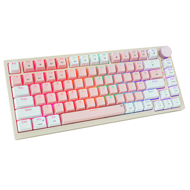 82-Key Three-Mode Gaming Mechanical Keyboard