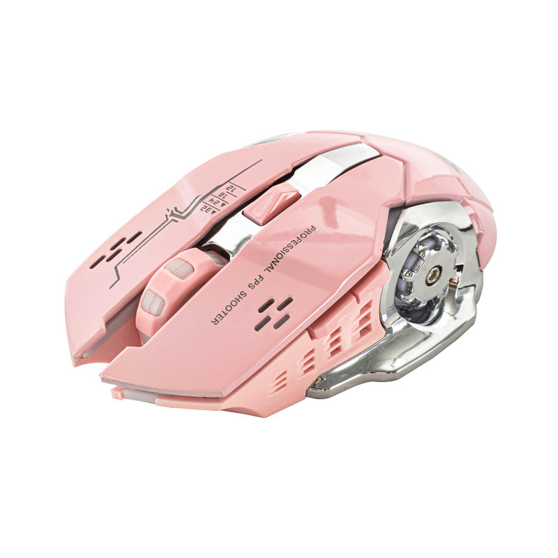 Ergonomic Wired Pink Gaming Mouse