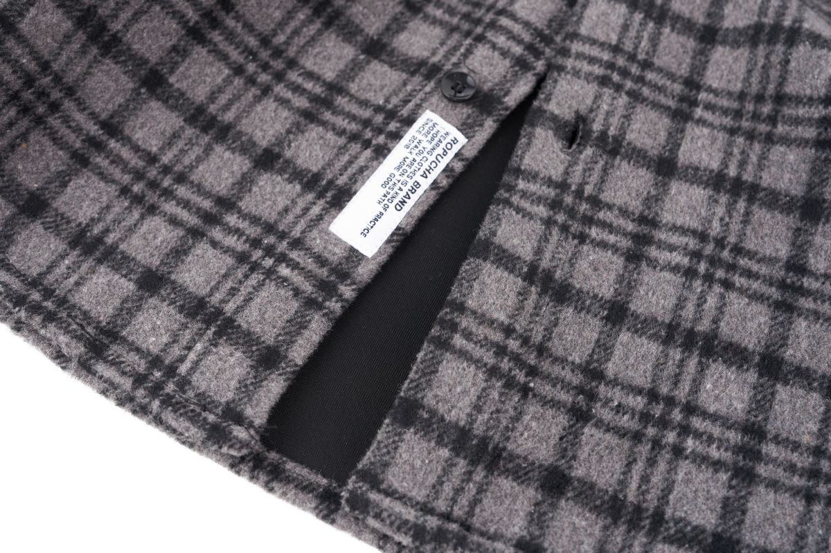 Woolen Thick Plaid Shirt Jacket